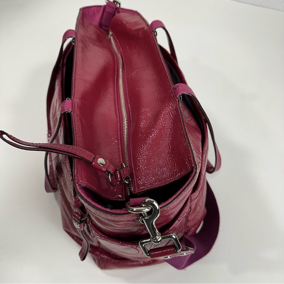 Coach Leather Stitched Oversized Pink Diaper Bag Work Weekend Travel Tote - Picture 7 of 16